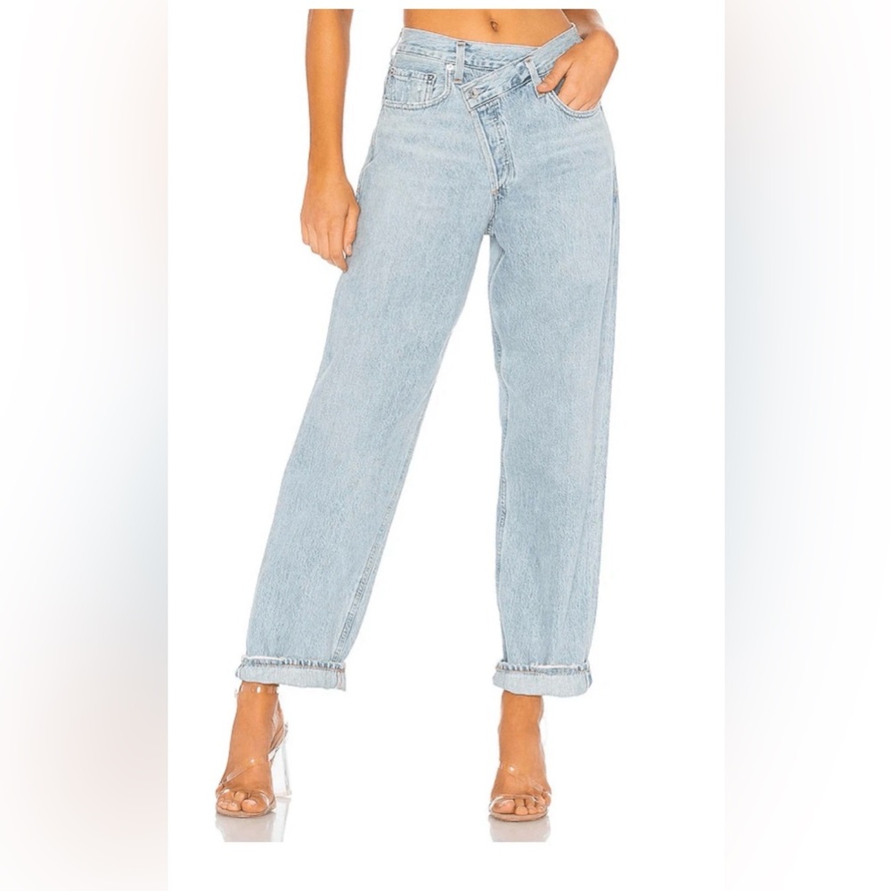 AGOLDE CRISS CROSS JEANS A097-983 LIGHT WASH JEANS SIZE 28